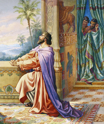 Daniel prayed facing Jerusalem